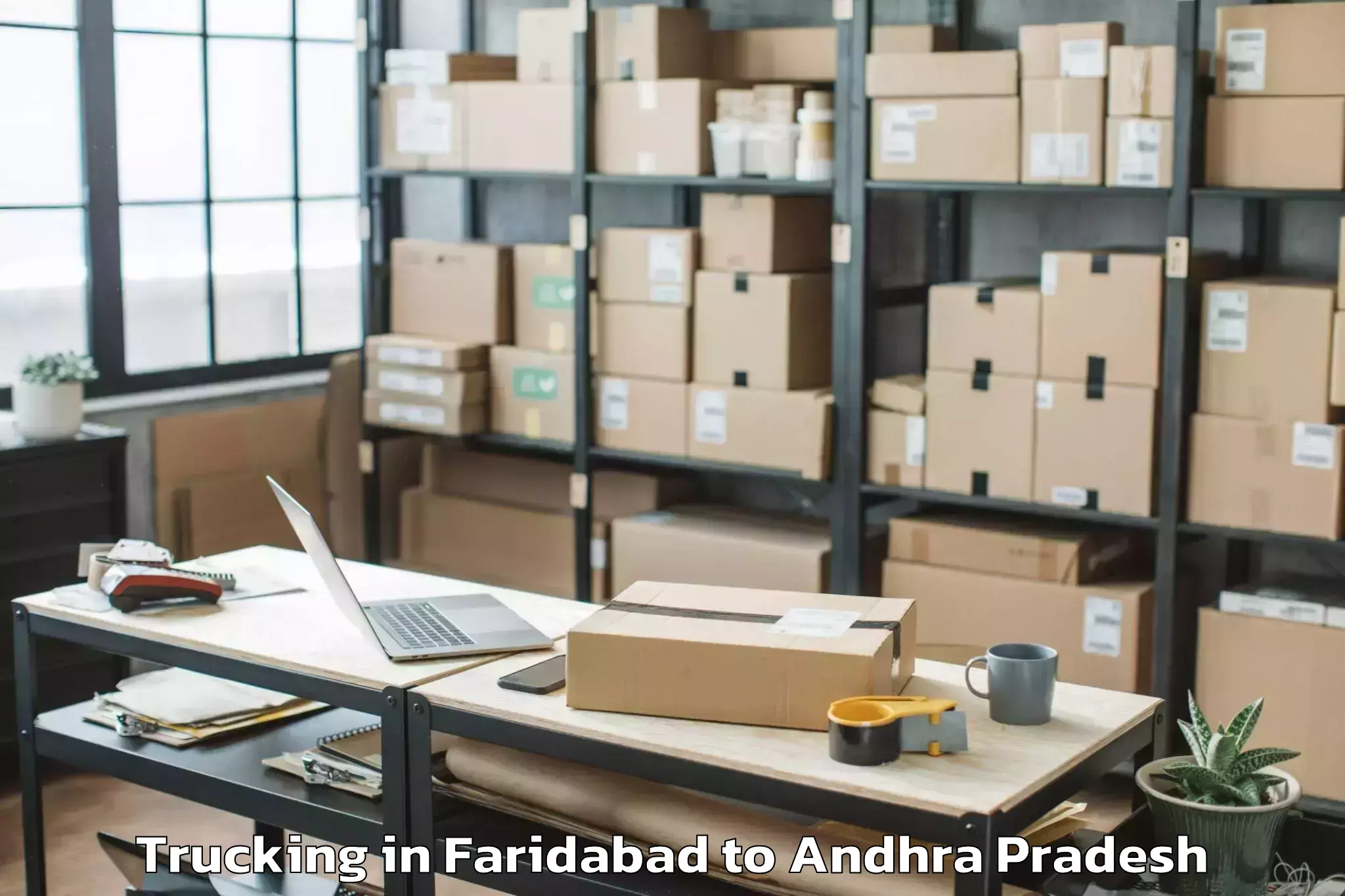 Easy Faridabad to Samarlakota Trucking Booking